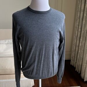 Peter Millar Charcoal Long Sleeve Crew Neck Sweater